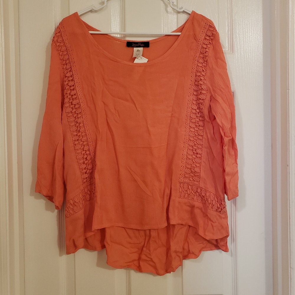 Lorena Rose orange blouse NWT